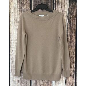 Equipment Femme Camel Beige 100% Cashmere Boatneck sweater XS Oversized